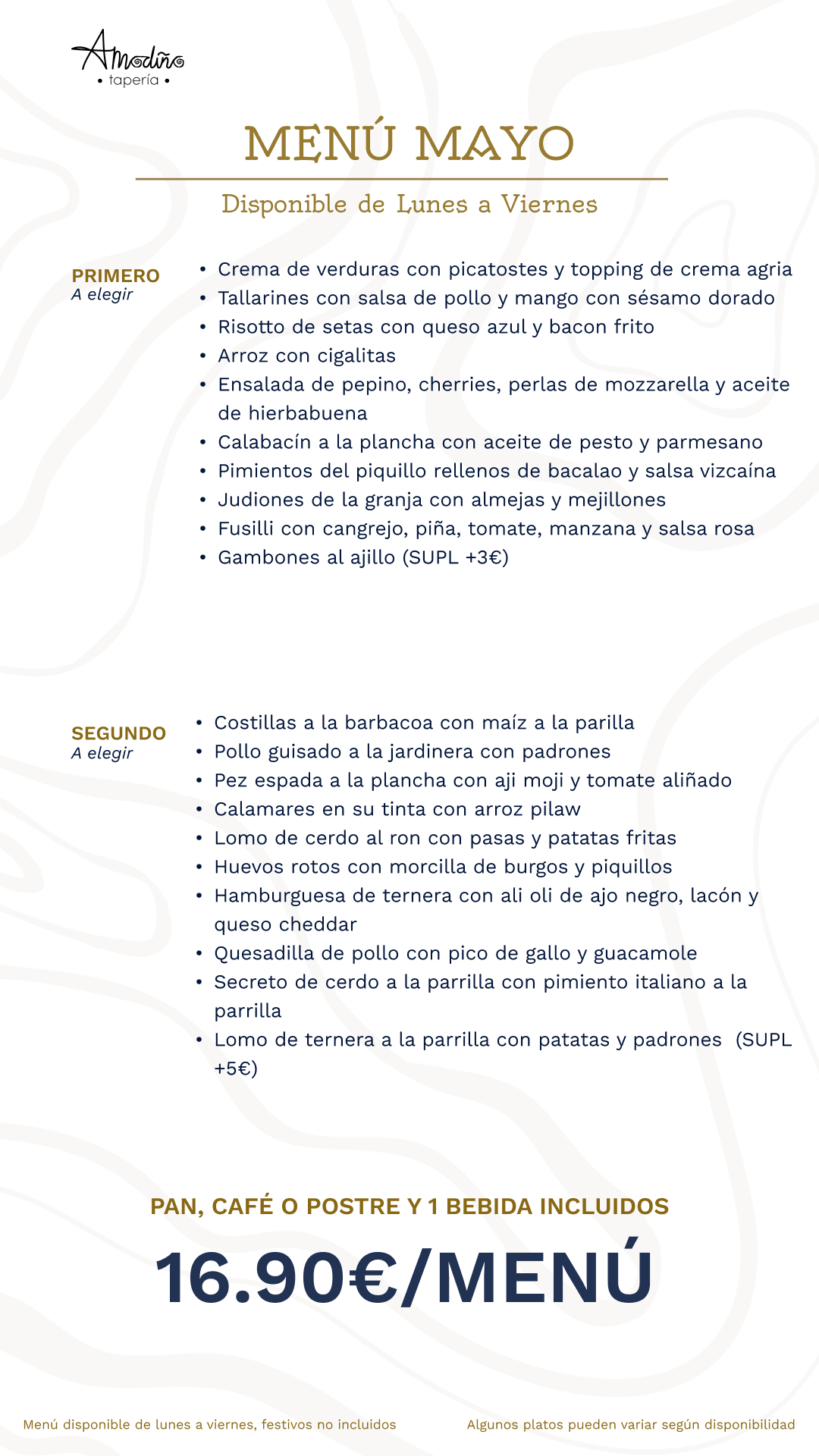 menú mayo amodiño